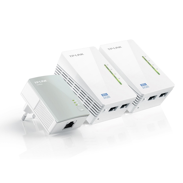 Kit de retea WiFi PowerLink TP-Link TL-WPA4220T, Alb