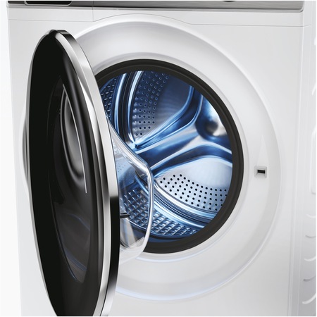 Masina de spalat rufe Haier HW90G-BD14979U1S, 9 kg, 1400 rpm, Clasa A, Motor Direct Motion, Refresh, ABT, Steam, Drum light, Dual spray, Pillow Drum, WiFi, Autodose, Display Led cu Touch control, iTime, Smart Detecting, Alb