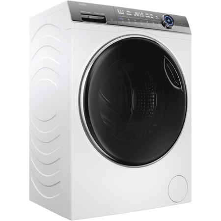 Masina de spalat rufe Slim Haier HW90G-B14979TU1, 9 kg, 1400 rpm, Clasa B, Motor Direct Motion, Refresh, ABT, Steam, Drum light, Dual spray, Pillow Drum, WIFI, Display Led cu Touch control, iTime, Smart Detecting, Alb