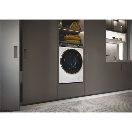 Masina de spalat rufe Haier HW90G-BD14979U1S, 9 kg, 1400 rpm, Clasa A, Motor Direct Motion, Refresh, ABT, Steam, Drum light, Dual spray, Pillow Drum, WiFi, Autodose, Display Led cu Touch control, iTime, Smart Detecting, Alb