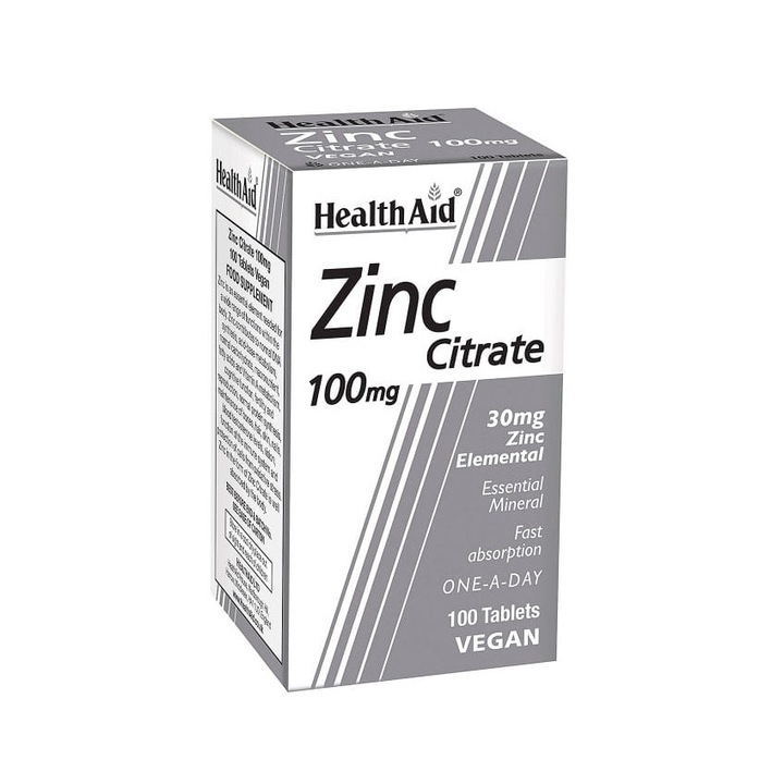 Zinc, Health Aid, 100mg, 100 tablete