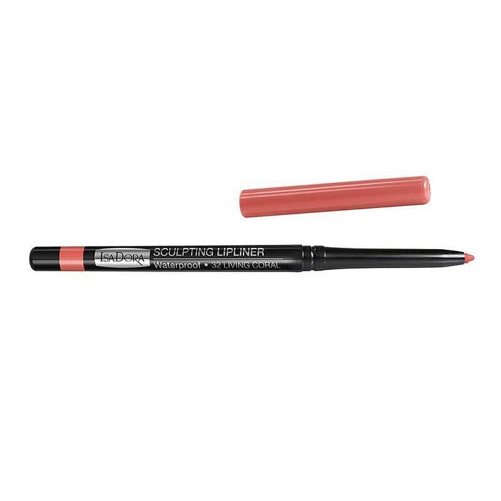 Скулптуриращ молив за устни IsaDora Sculpting Lipliner Waterproof, 32 Living Coral, 0.3 гр