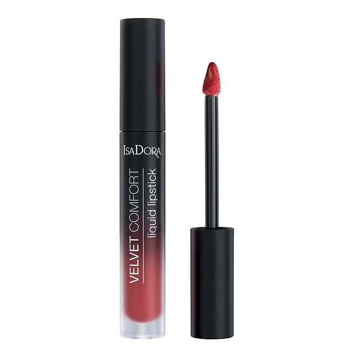 Течно Кадифено червило Isadora Velvet Comfort Liquid Lipstick, 72 Deep Rose, 4 мл
