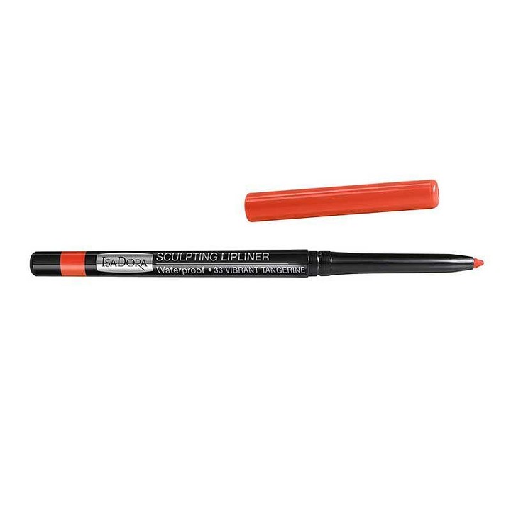 Скулптуриращ молив за устни IsaDora Sculpting Lipliner Waterproof, 33 Vibrant Tangerine, 0.3 гр
