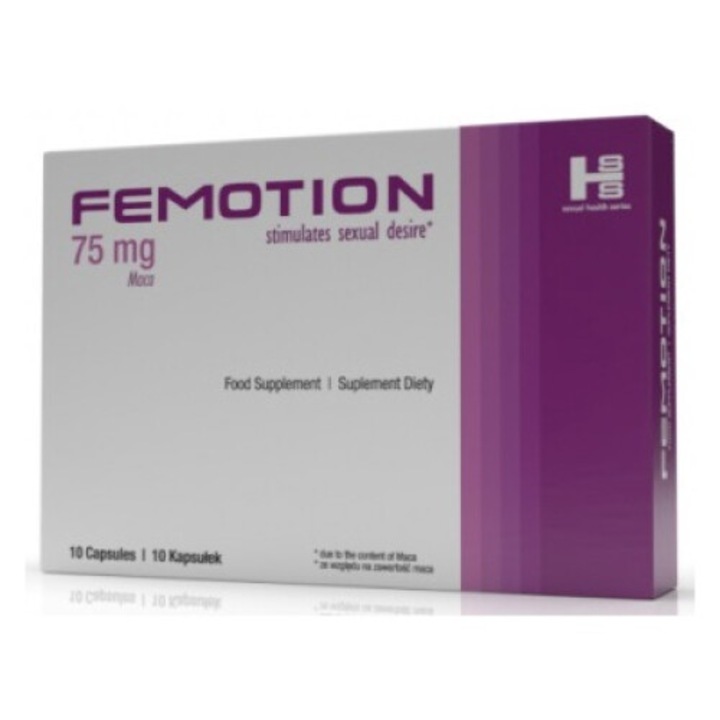 Femotion 10 capsule supliment pentru femei care creste libidoul, placerea, orgasmul puternic