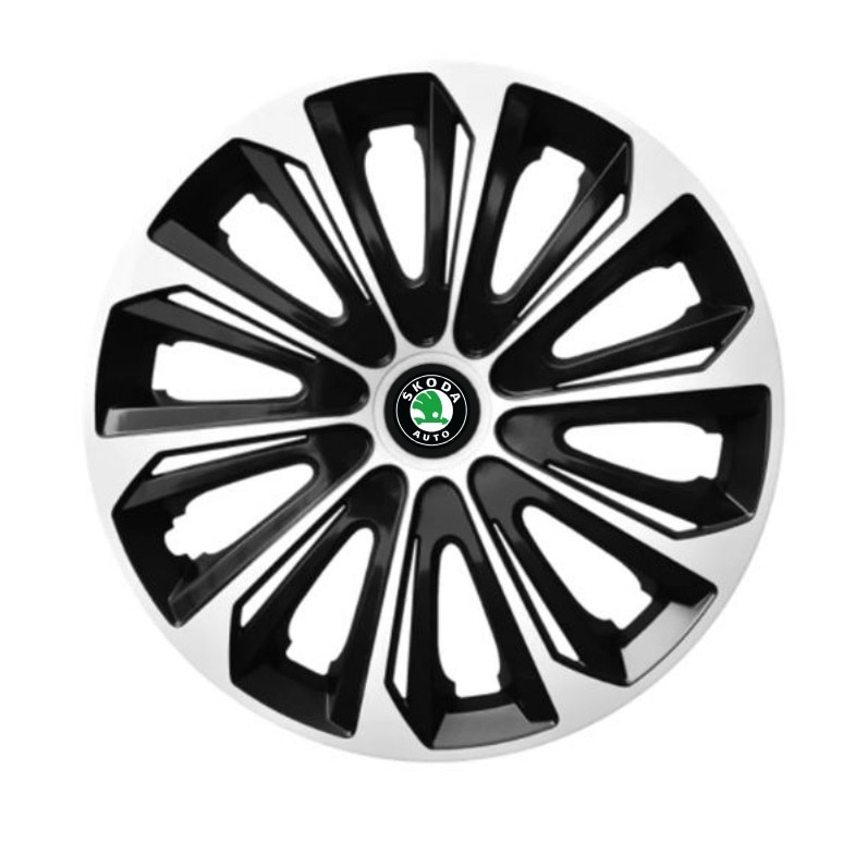 Set 4 capace roti Extra strong silver R15 pentru gama auto Skoda - eMAG.ro