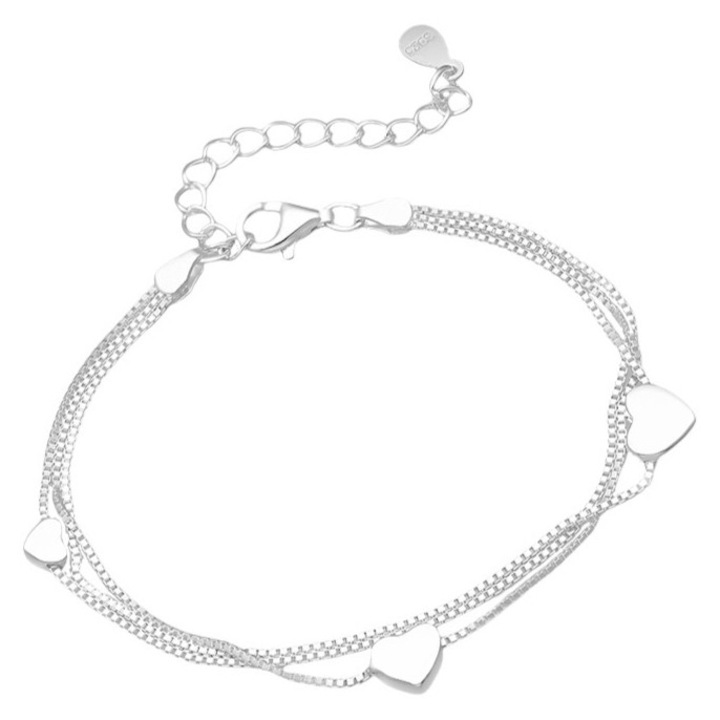 Bratara cu inimioare din argint 925