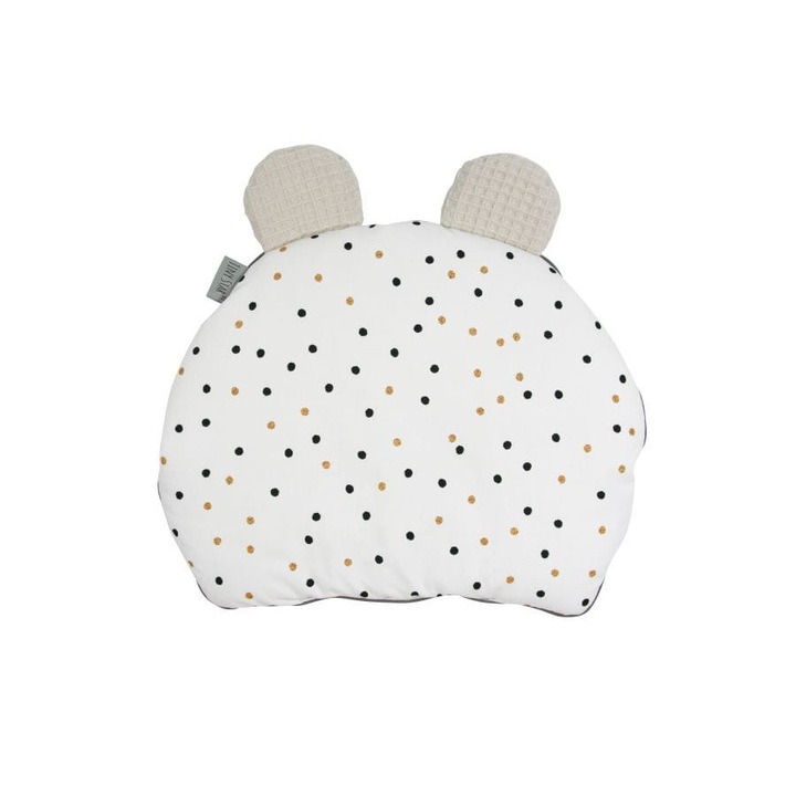 Perna plata cu urechi, pentru bebelusi, Tiny Star Sweet Confetti & Beige