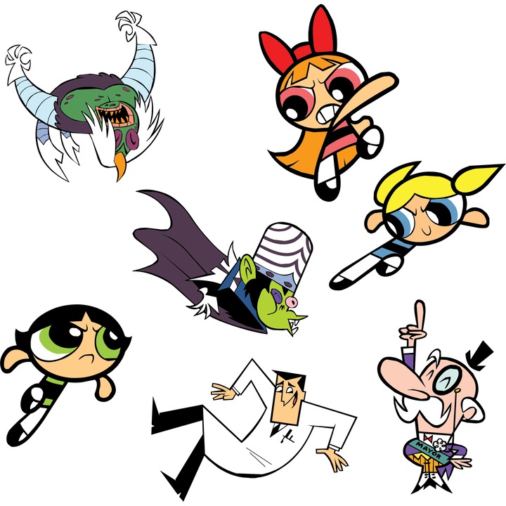 Stickere Fetitele PowerPuff 25x25 cm