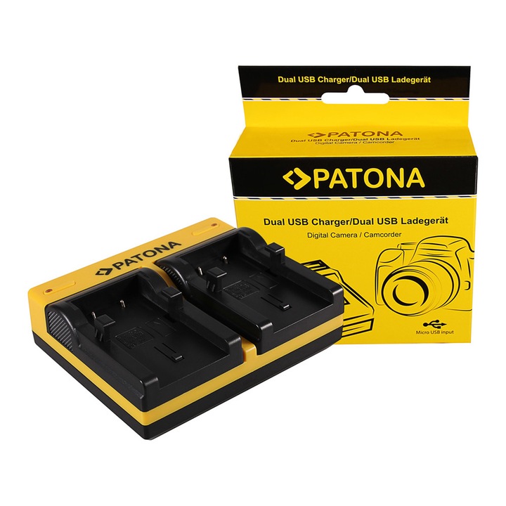 Incarcator Dual USB pentru acumulator Olympus Li-10B Li-12B Sanyo DB-L10B Fujifilm NP120 NP-120 Pentax DLI7 D-LI7 Ricoh DB43 DB-43 Patona