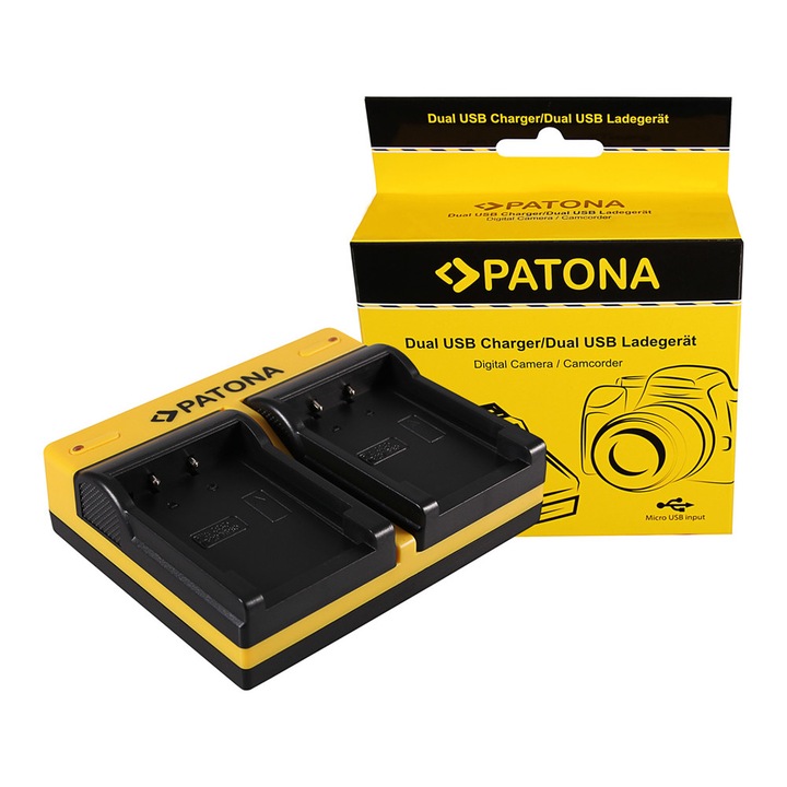 Incarcator Dual USB cu placute pentru acumulator Casio NP20 NP-20 Patona