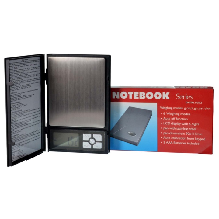 Cantar din plastic pentru bijuterii model notebook