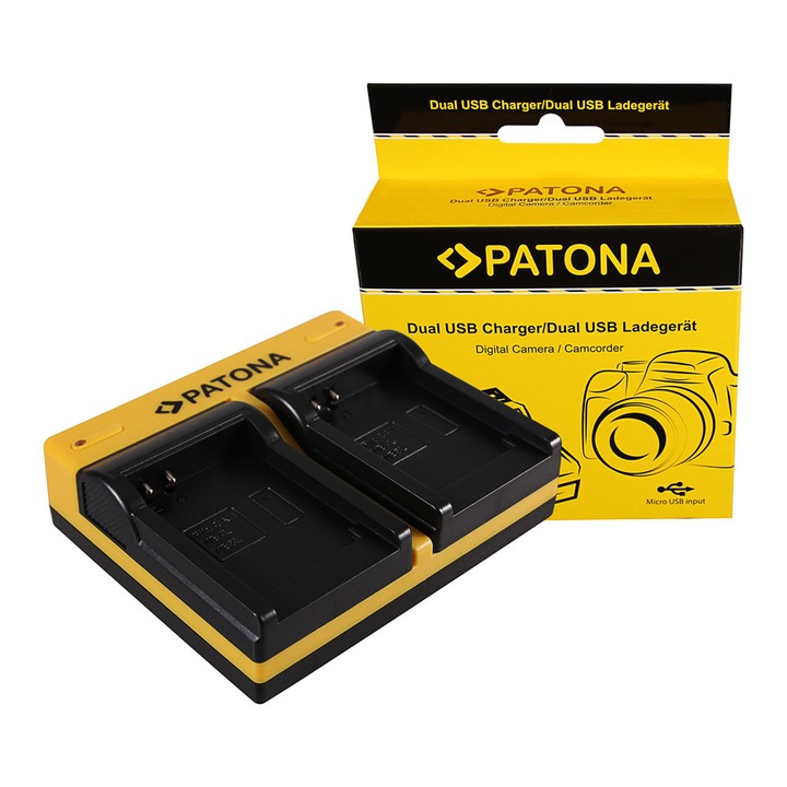 Incarcator Dual USB pentru acumulator Canon NB4L NB-4L NB5L NB-5L Patona