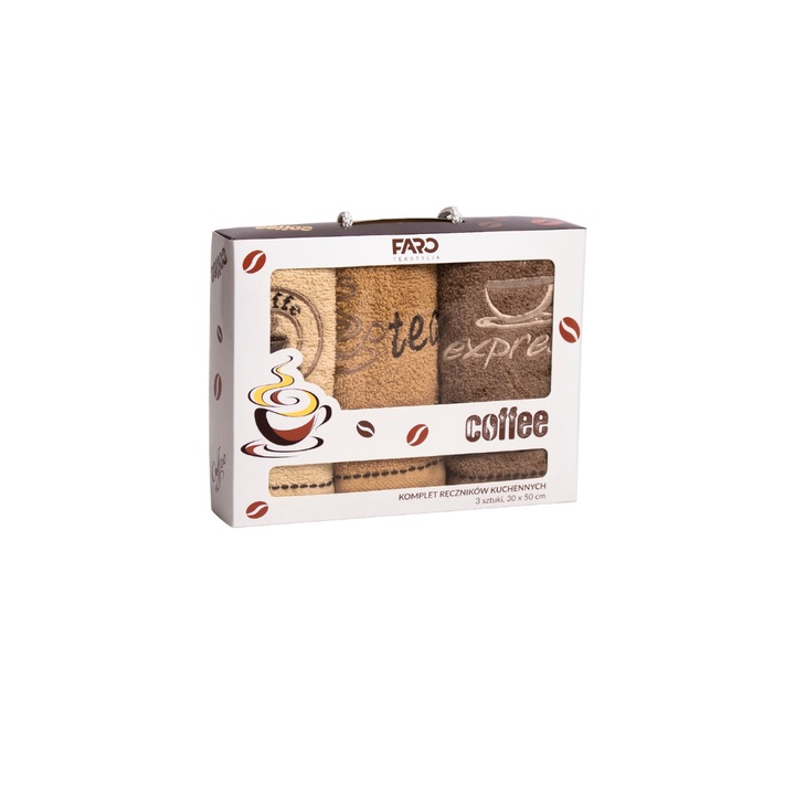 Сет Кухненски Кърпи Coffee Faro, 30х50, 100% памук