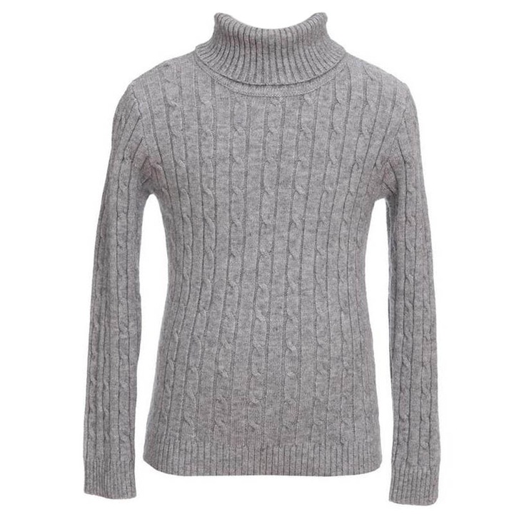 Bluza cu maneca lunga si guler inalt pentru baieti Urchin QC3111-G-98, Gri 87678