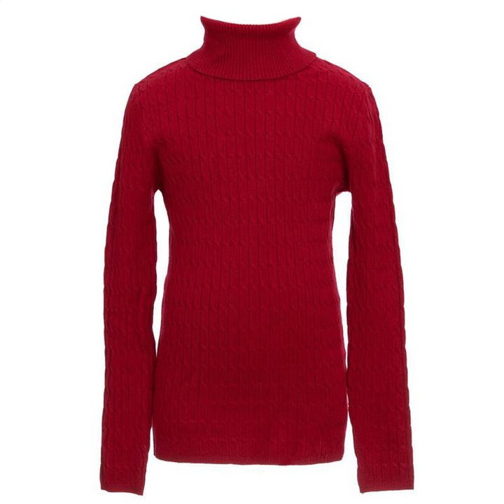 Bluza cu maneca lunga si guler inalt pentru baieti Urchin QC054-R-116, Rosu 87715