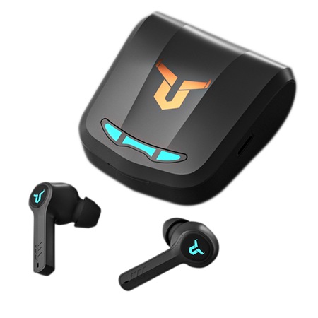 Casti Wireless fara fir, ZENNIC® Thunder, Gaming, Bluetooth 5.1, Latenta scazuta, Control prin atingere, Sunet HD, Microfon, Rezistente la apa, Compatibilitate universala
