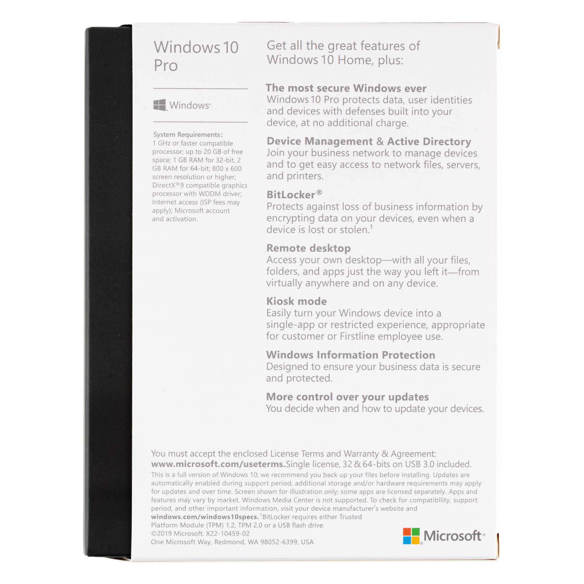 thumbnail image 2 of Microsoft Windows 10 Professional – 32/64-Bit USB – Retail License – USA 2 of 4