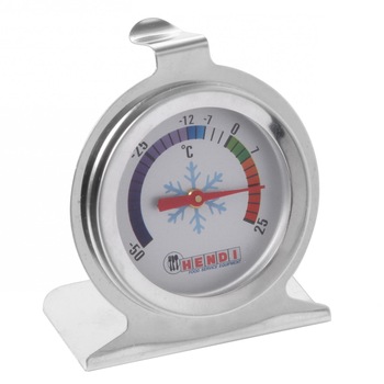 Termometru pentru frigider Hendi, otel inoxidabil, -50/25°C, Ø6x7 cm Termometru pentru frigider Hendi, otel inoxidabil, -50/25°C, Ø6x7 cm
