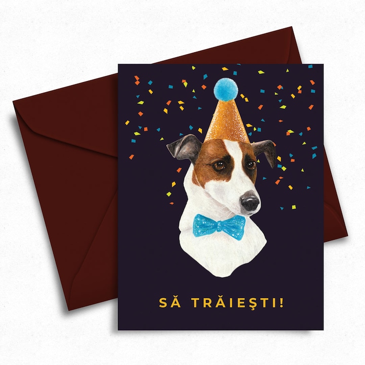 Felicitare cu mesaj, aniversare, plic inclus, 148 x 210 mm