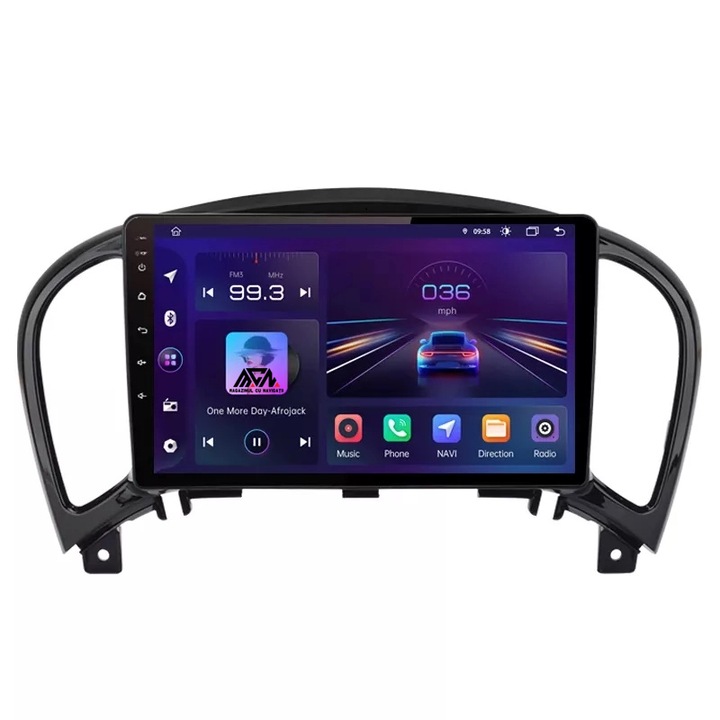 Navigatie Android 11, CarPLAY, Android Auto, Ecran 9″, 2GB RAM 32GB Memorie Interna, Procesor Quad Core, Harti Preinstalate, compatibila Nissan Juke 2010-2014