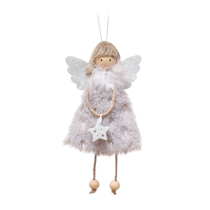 Figurina de Craciun, papusa Inger Crem 17 cm