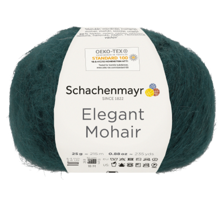 Elegáns mohair textilfonal, puha 50% moherrel, 215 m, 25 g, benzin 00069