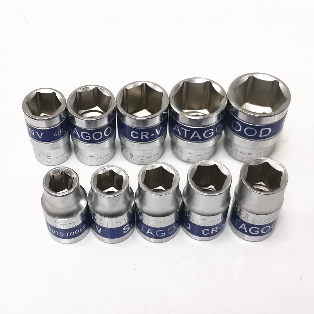 Комплект RIB 12 части, ключ с тресчотка 1/2", тръбни глави на гаечен ...