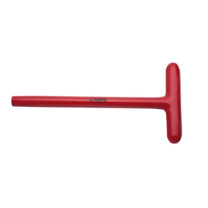 Cap cheie tubulara izolata la 1000 V, marca Unior cu maner in T, varianta lunga si diametrul de 22 mm