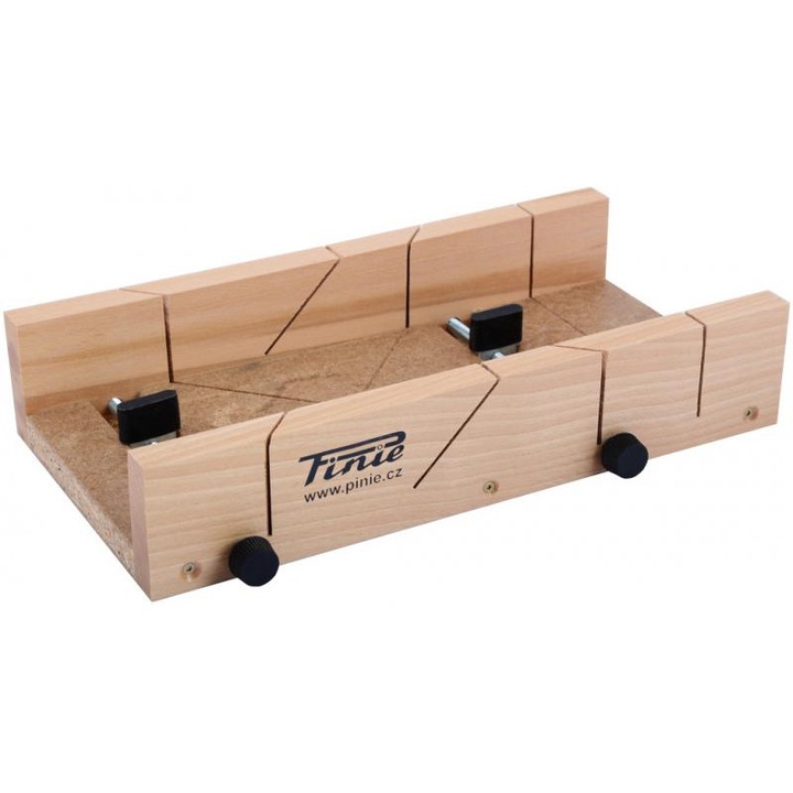 Кутия, Ехер, Чамова дървесина с два винта за регулиране и рязане на 45°/90°, 300х65х38 мм