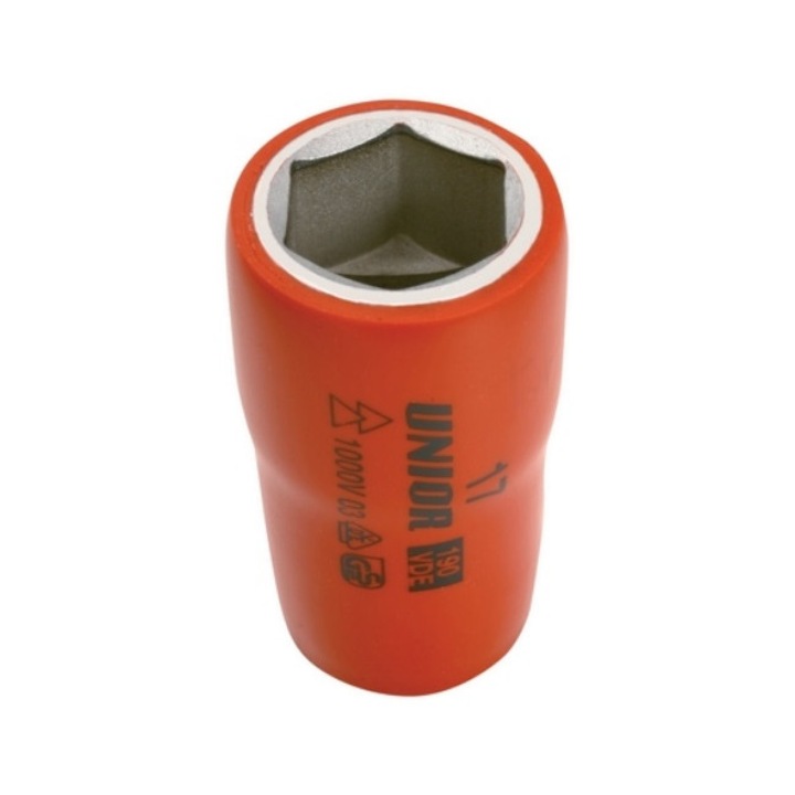 3/8" szigetelt 1000 V-os csőcsavarfej, Unior márka 10 mm átmérővel