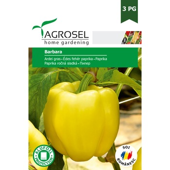 Seminte ardei gras Barbara, 1.5 gr, Agrosel Seminte ardei gras Barbara, 1.5 gr, Agrosel