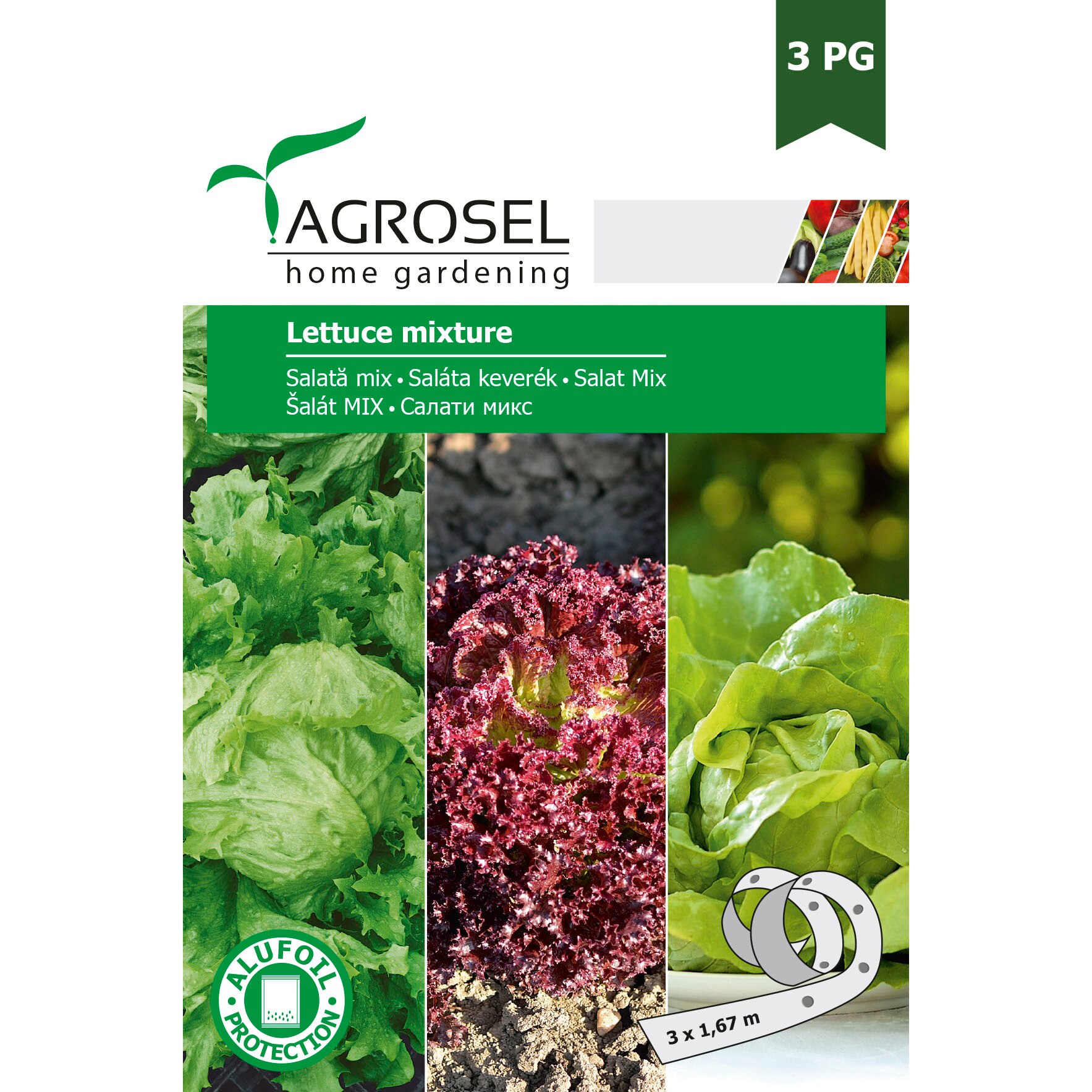 Seminte mix salata (Lollo R.,Great Lakes, May King), Agrosel