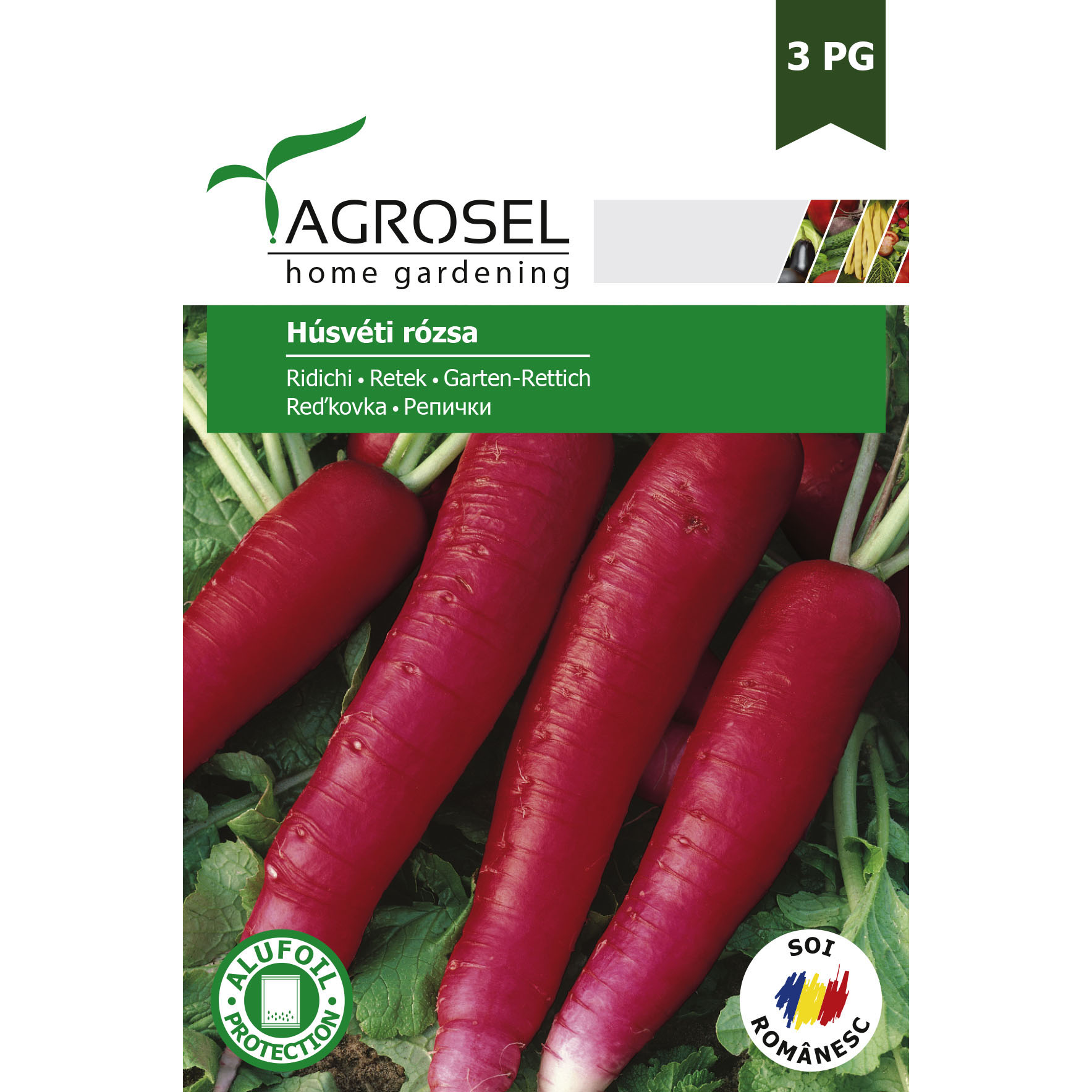 Seminte ridichi Húsvéti rózsa, 10 gr, Agrosel