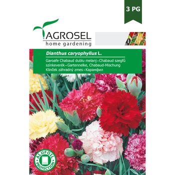 Seminte garoafe Chabaud dublu melanj, 0.5 gr, Agrosel Seminte garoafe Chabaud dublu melanj, 0.5 gr, Agrosel