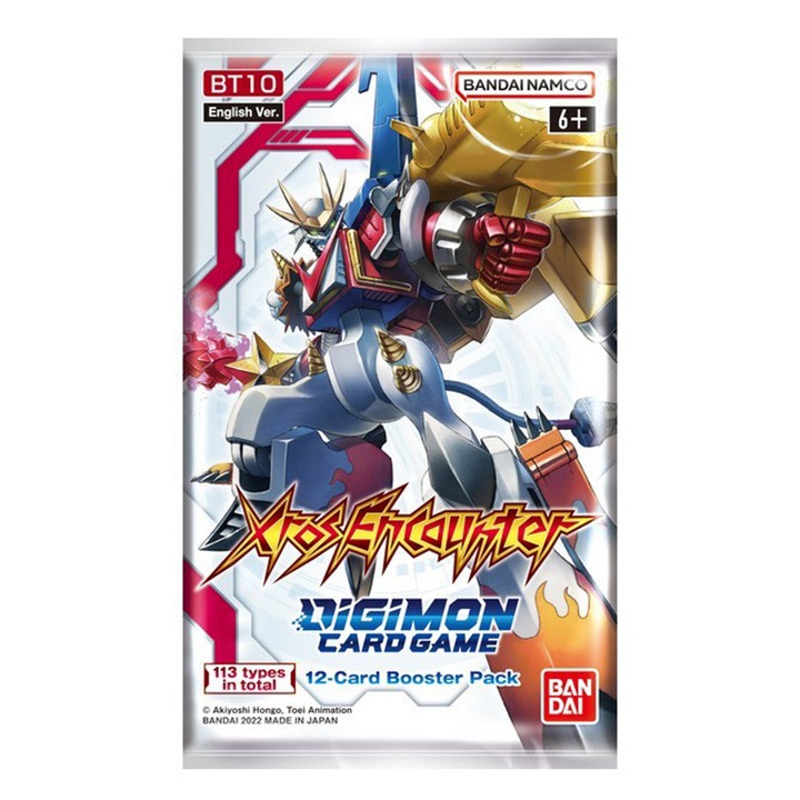 Bandai, Digimon Card Game XROS Encounter Booster Pack BT10, Játékkártyák, Angol