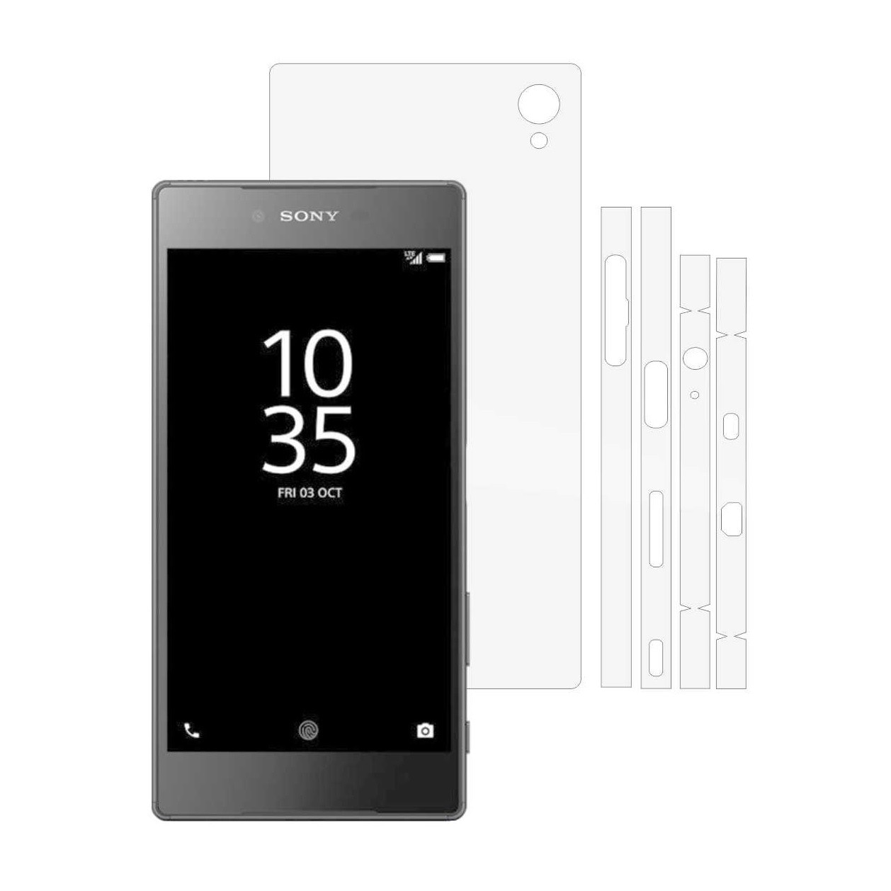 Folie Protectie Invisible Skinz Ultra-Clear AutoRegeneranta, Husa Transparenta de tip Skin Adeziv pentru Carcasa si Laterale, dedicata Sony Xperia Z5 Premium