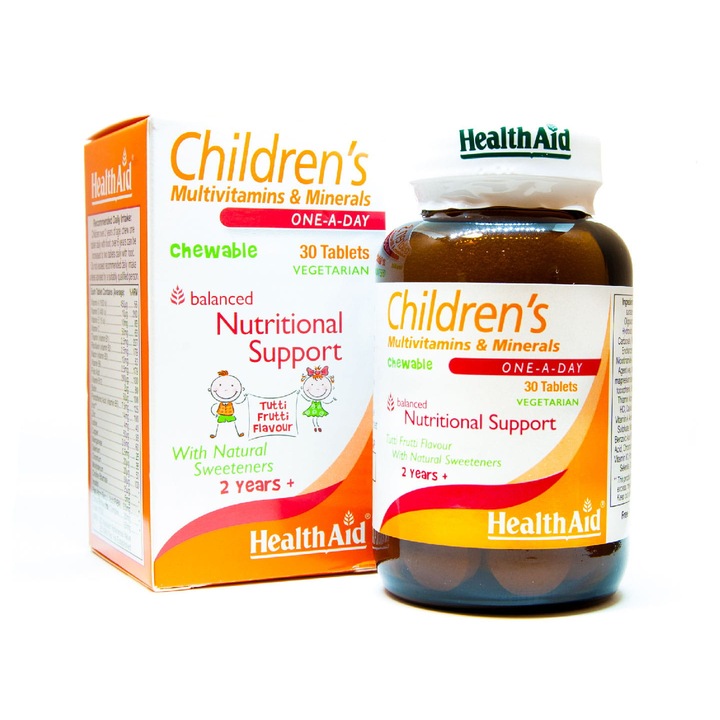 Vitamine/Minerale pentru copii, HealthAid, 2+ ani, 30 tablete