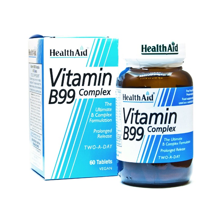 Complex vitamine B99, HealthAid, 60 tablete
