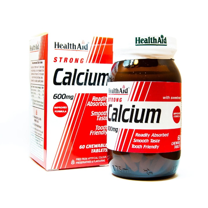 Calciu, HealthAid, 600 mg, 60 tablete