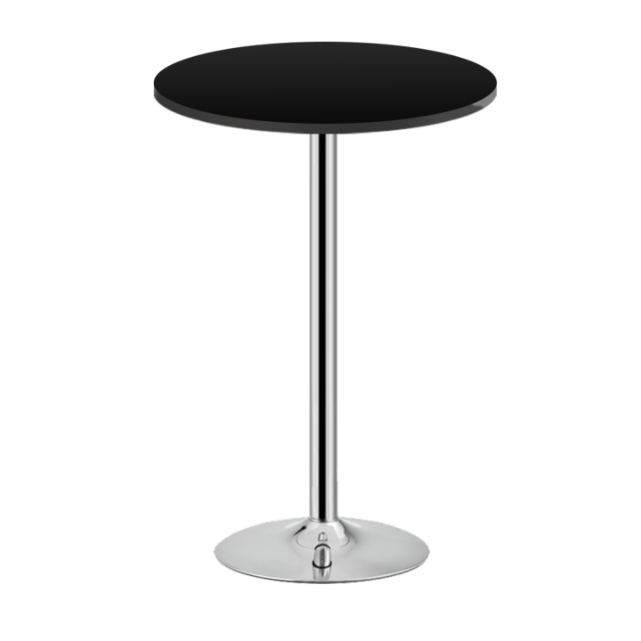 Masa de bar 2HOME rotunda, Negru, picior fix 105cm