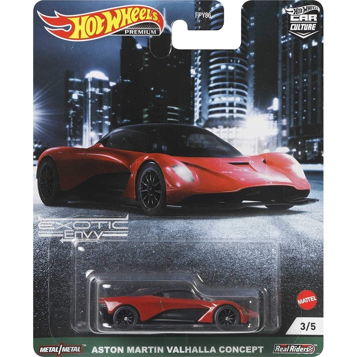 Hot Wheels Aston Martin Valhalla Car Culture, 1:64, червен