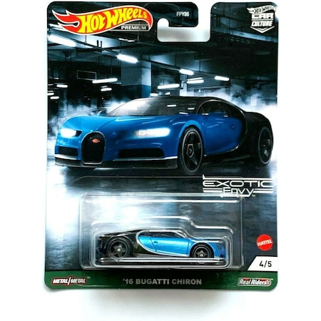 Masinuta Hot Wheels Premium 16' Bugatti Chiron Car Culture, 1:64