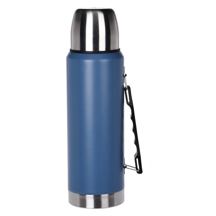 Termos pereti dubli Excellent Houseware, otel inoxidabil, 9.3x30.5, 1000 ml, albastru
