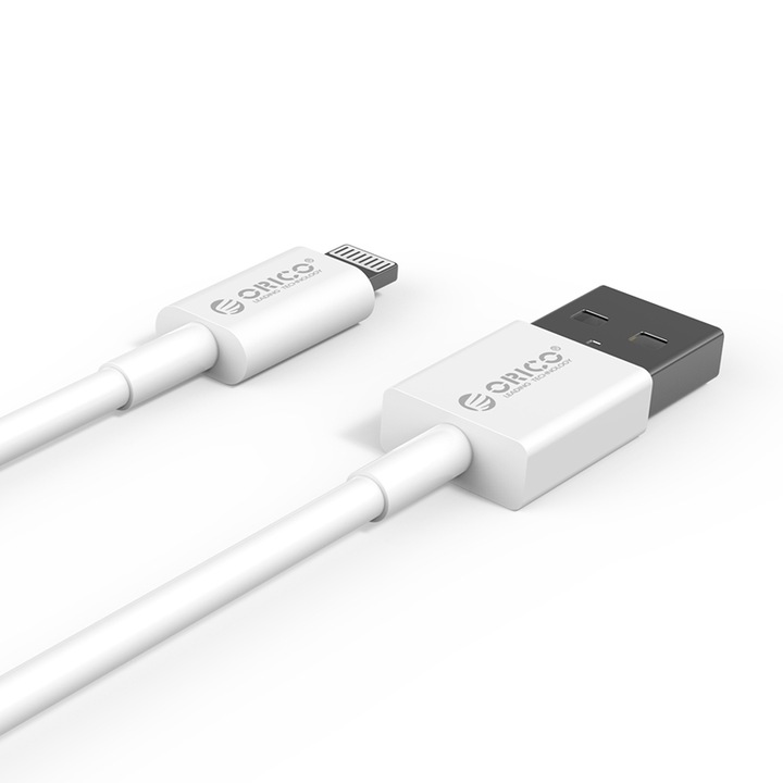 Cablu USB Orico AL01-10 USB Type A - tip Lightning 1m, Alb