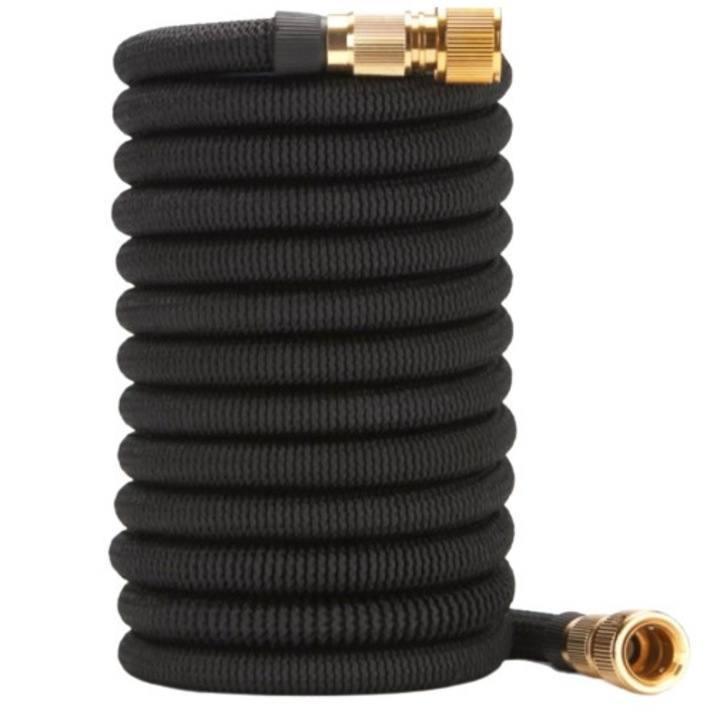 Kerti tömlő, smoothie, pisztoly, csatlakozók 8in1 22m, Fekete