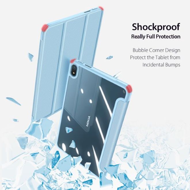 Husa premium pentru tableta Samsung Galaxy Tab A7 10.4'' 2020, Model SM-T500/SM-T505, Sigloo, cu suport Smart Pen Dux Ducis Toby, Blue