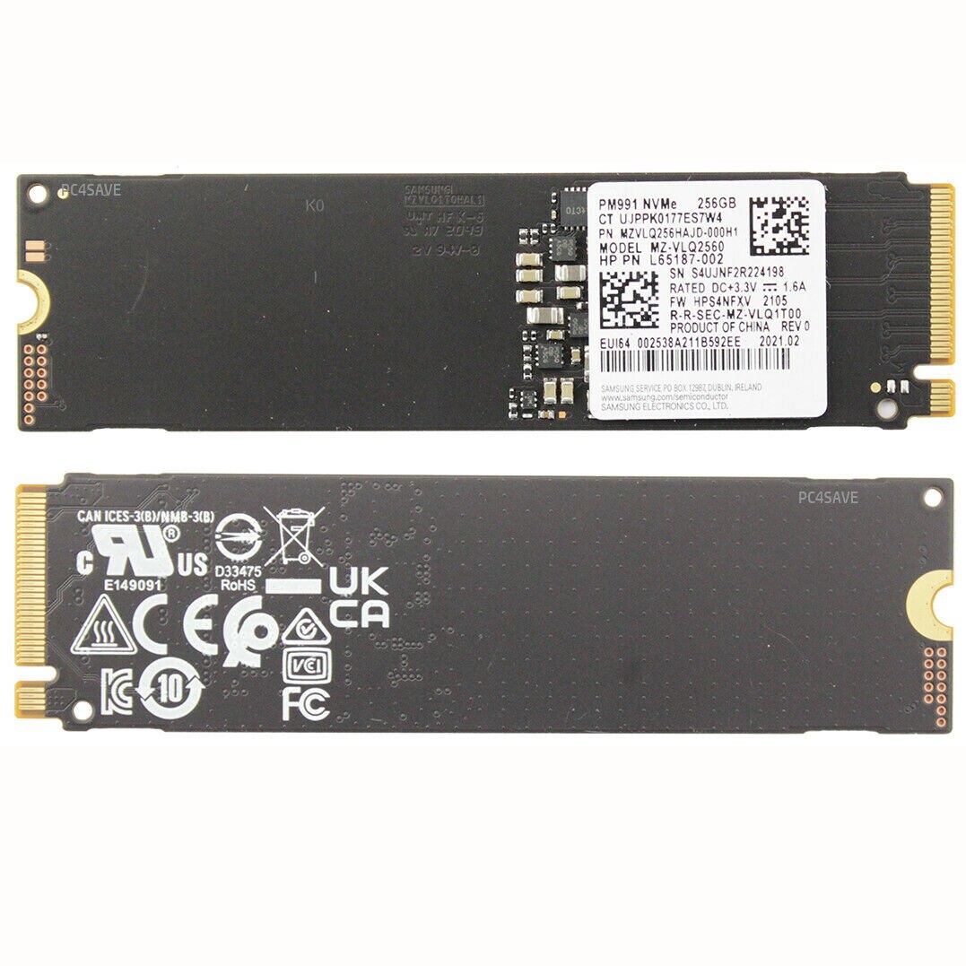 Solid-State Drive (SSD) SAMSUNG PM991 M.2 Type 2280 256GB PCIe Gen 3x4 ...
