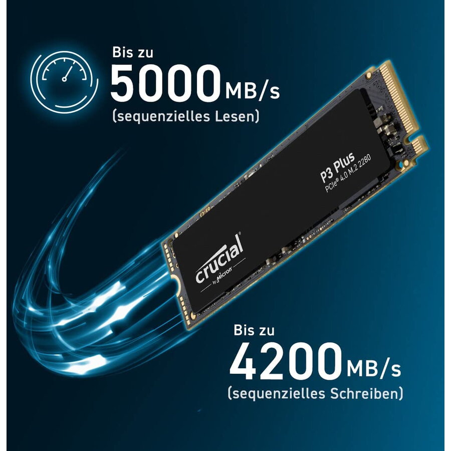 内蔵型SSD crucial P3 Plus 2TB PCIe 4.0 SSD SSD Crucial P3 Plus 2TB, PCI Express 3.0 x4, M.2 2280 - eMAG.ro