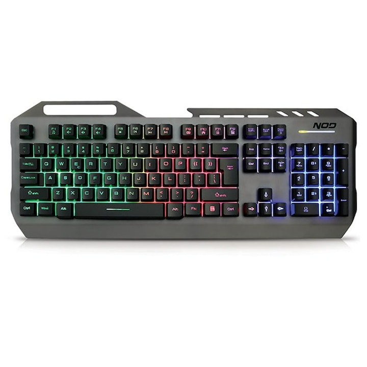Tastatura Gaming HAVIT KB877L, RGB, 61 taste, full anti-ghosting, switch-uri Red, US Layout, Conectare type C, Mov
